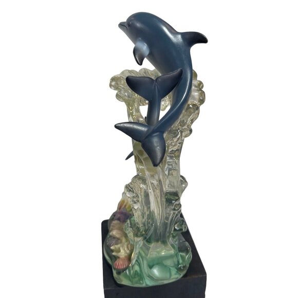 Lenox Dream of Dolphins Waves Seashells Acrylic Figurine 2001. 8 in H. - Picture 7 of 10
